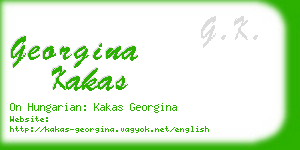 georgina kakas business card